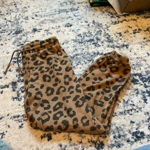 Secret Treasures Leopard Print Bottoms - Brown and Black